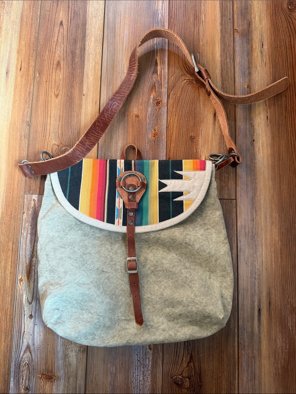 Free People Olive adjustable strap bag